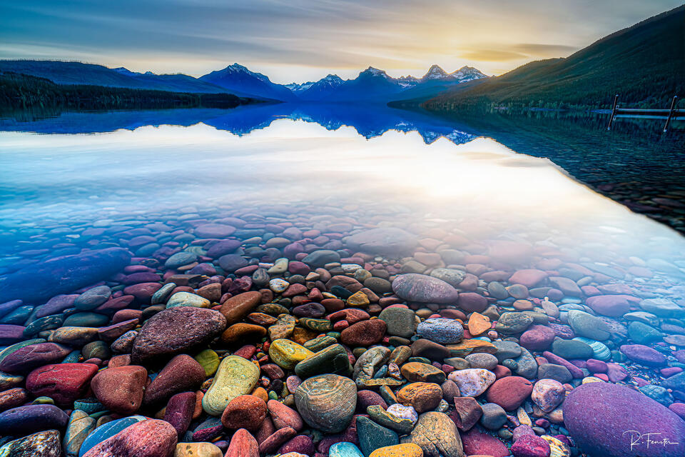 colorful rocks lake macdonald
