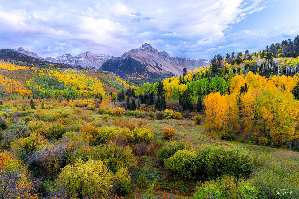 sunset over telluride colorado
